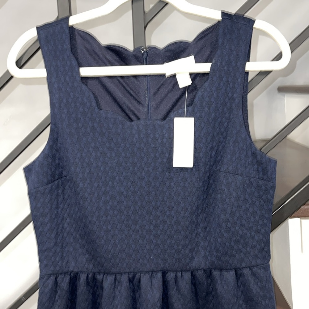 LOFT Navy Blue Stretch Dress Size 6 NWT - Picture 4 of 9